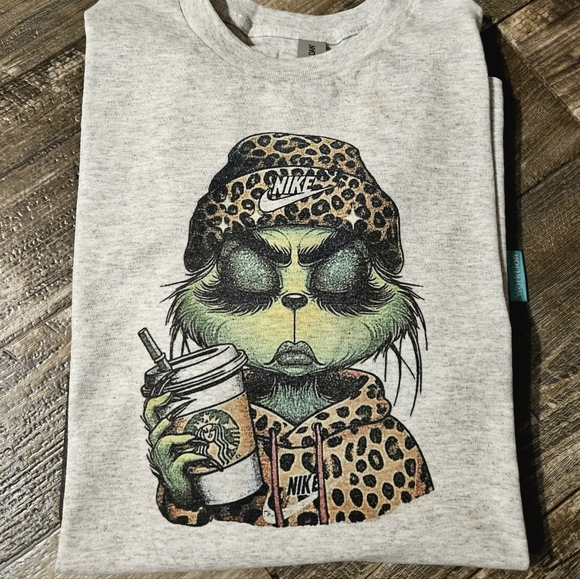 Gildan Tops - Grinch shirt cheetah print cute popular trending fashion gift